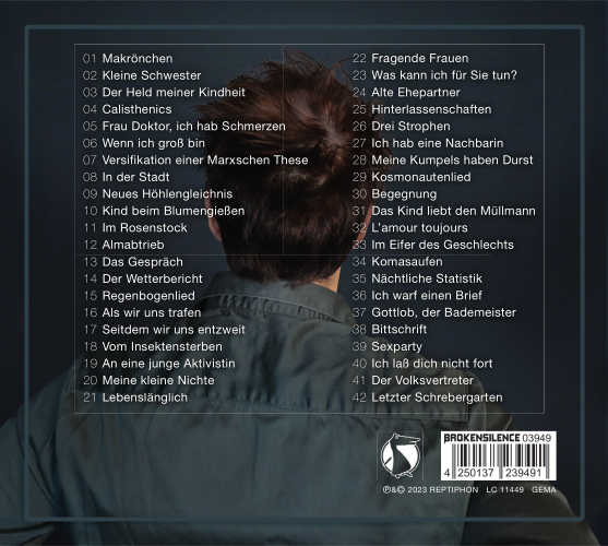Cover CD «Lapsuslieder 5» Rückseite